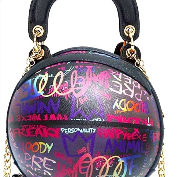 ⭐️HP⭐️ Graffiti Basketball Shape Clutch Model 1 - Picture 5 of 16